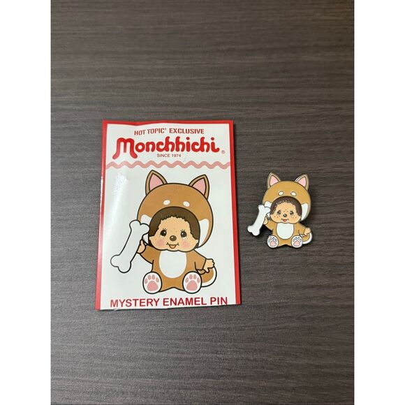 Monchhichi Animal Costume Blind Bag Enamel Pin - Dog - Picture 1 of 2
